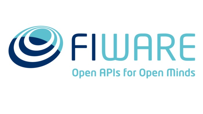「FIWARE Open Apls for Open Minds」と書かれたファイウェアのロゴ