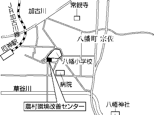 農村環境改善センター(八幡町船町9番地の1)周辺地図のイラスト