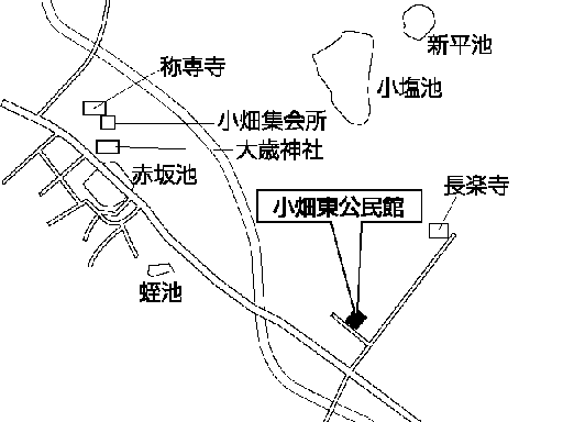 小畑東公民館(平荘町小畑45番地の1)周辺地図のイラスト