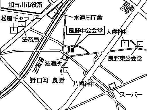 良野中公会堂(野口町良野1028番地の5)周辺地図のイラスト