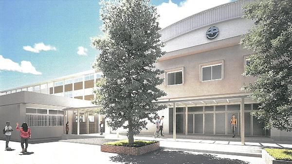 50周年記念事業 体育館前ひさし設置工事