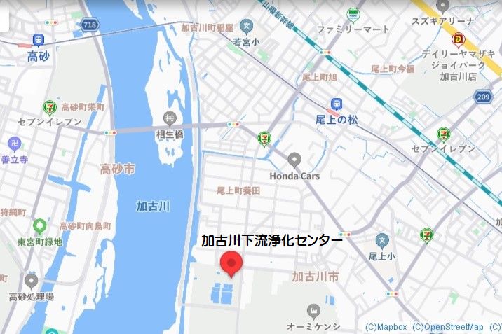 加古川下流浄化センターの地図