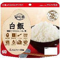 アルファ化米の白飯の写真