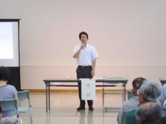 オープンミーティングで話す岡田市長