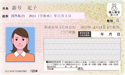 国外転出者用マイナンバーカード
