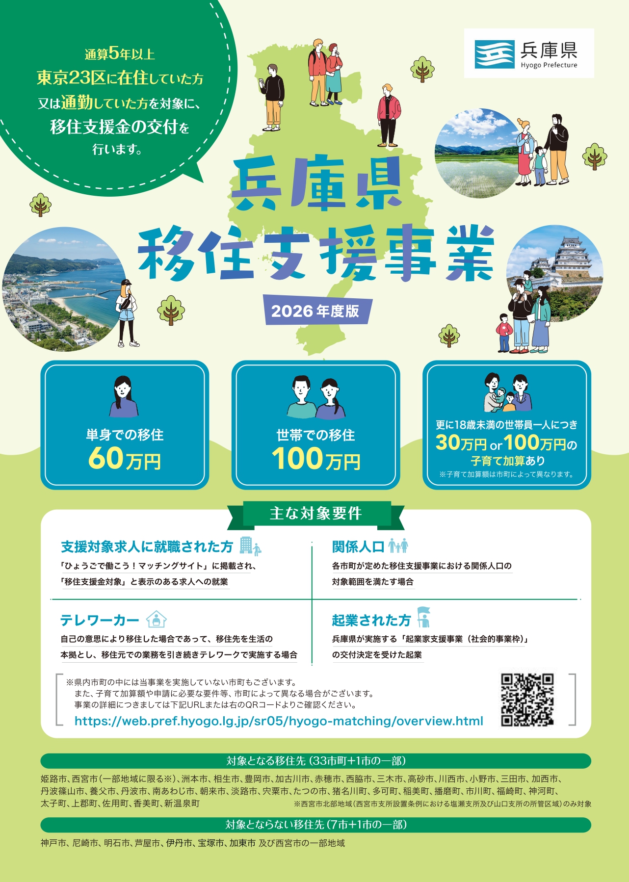 移住支援金のチラシ