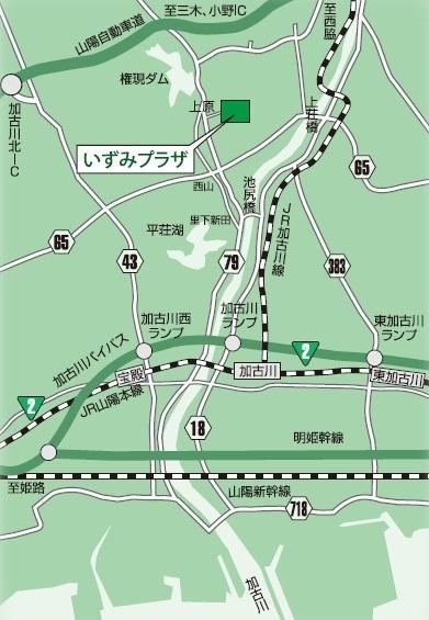 いずみプラザの所在地を示した地図