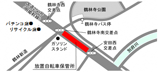 放置自転車保管所位置図