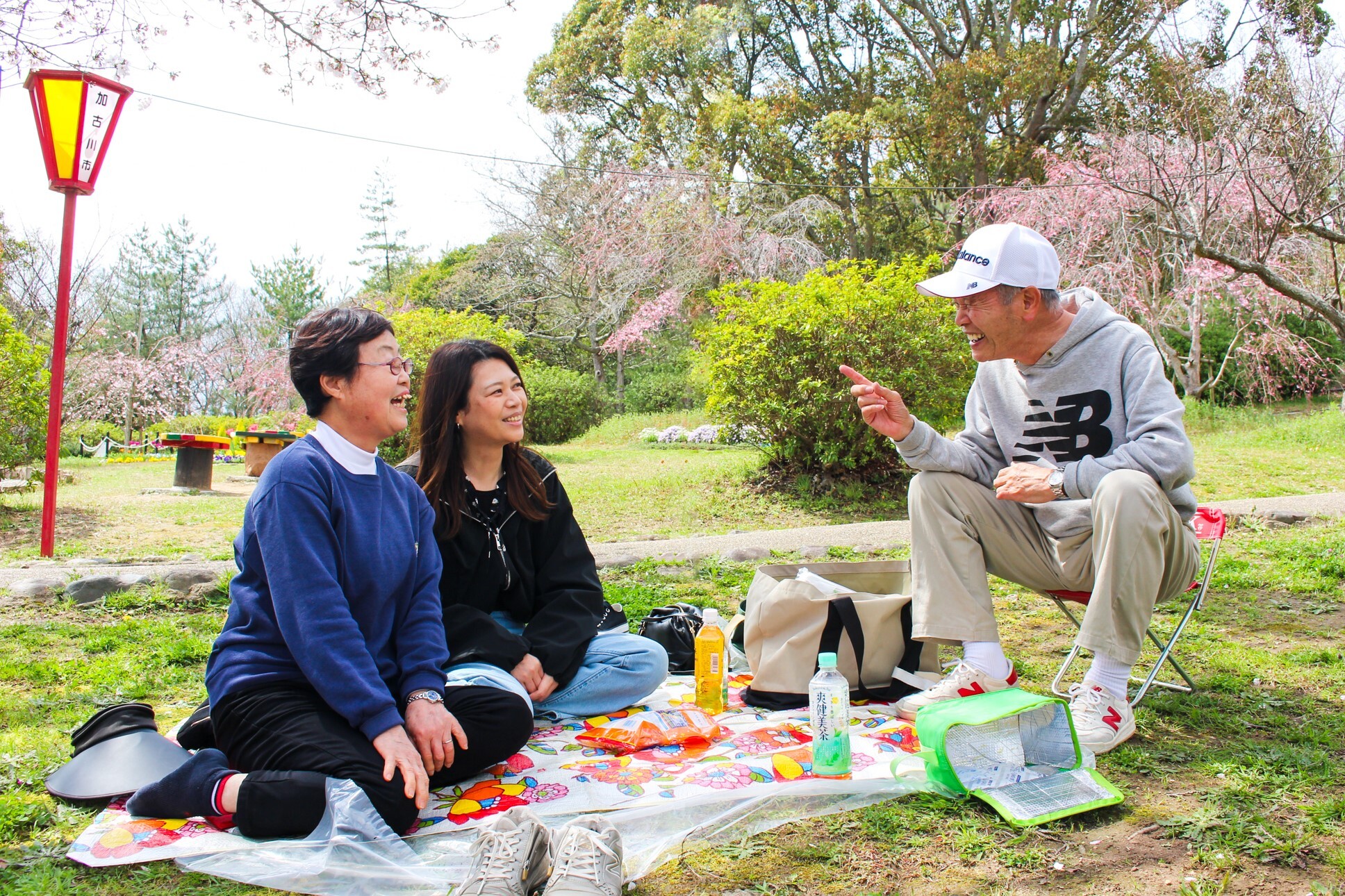 家族で楽しくお花見