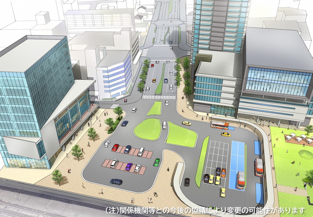 加古川駅上空からのイメージ