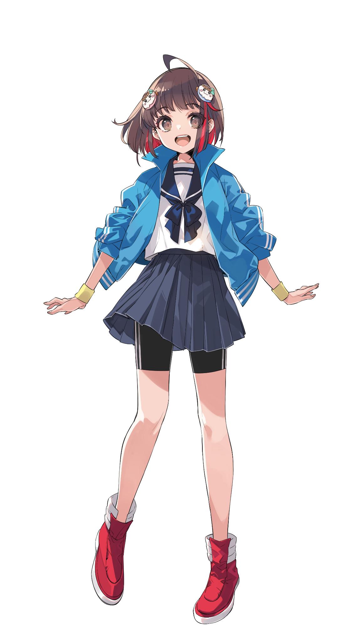 かこのちゃん立ポーズ両手下げイラスト
