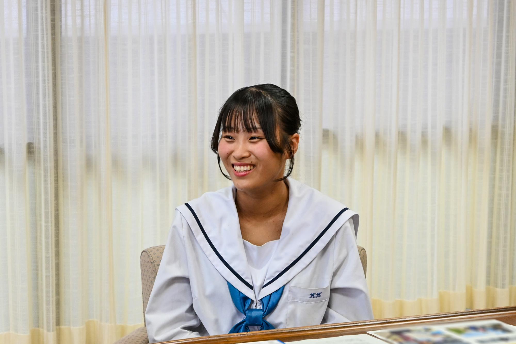 取材を受ける大坪さん