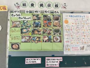 給食室掲示板