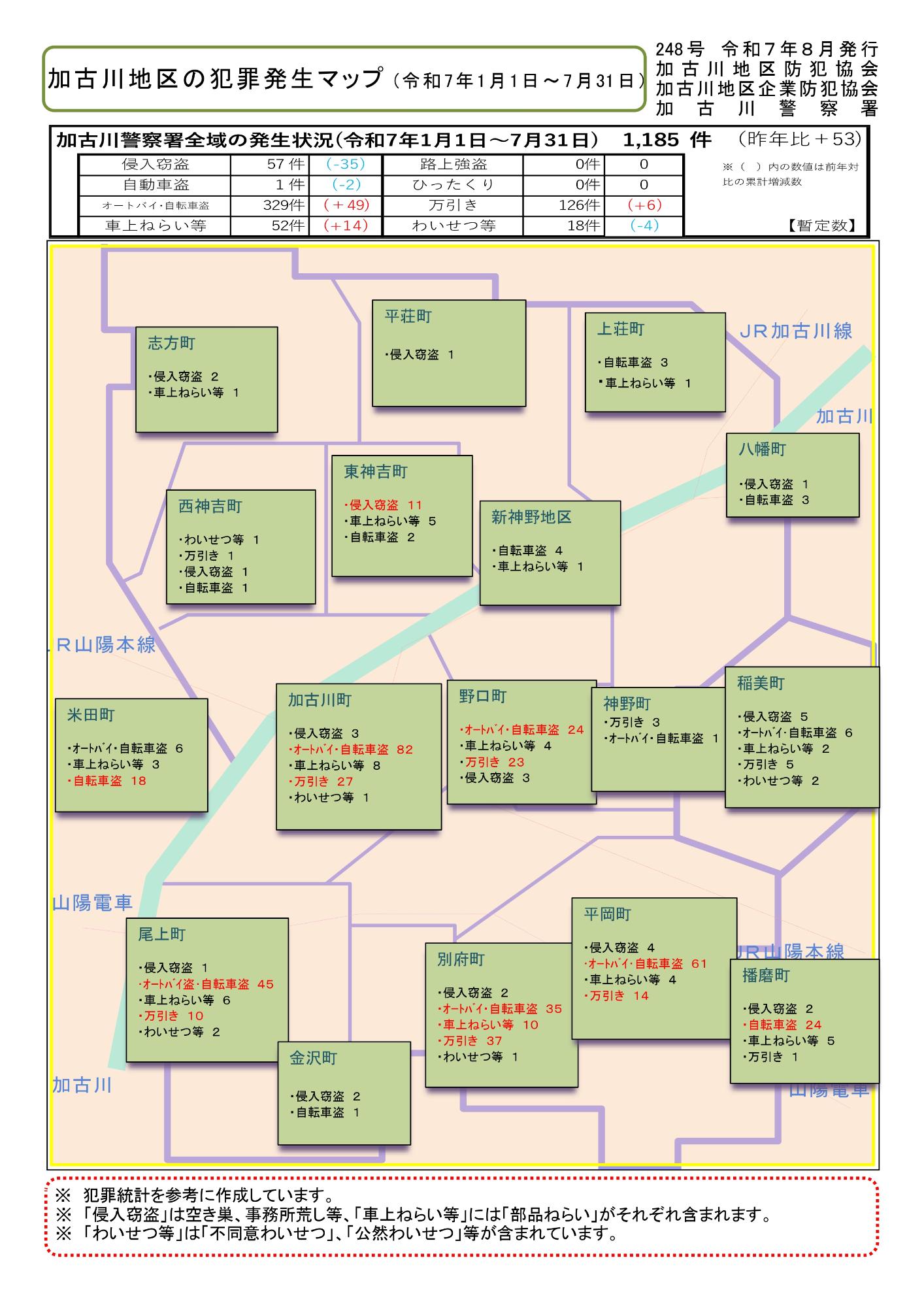犯罪発生マップ(令和7年7月)