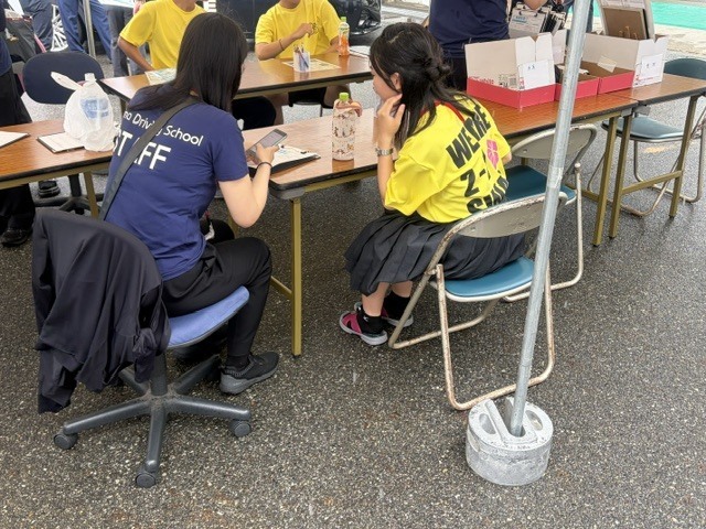 交通安全学習LABO受付の様子