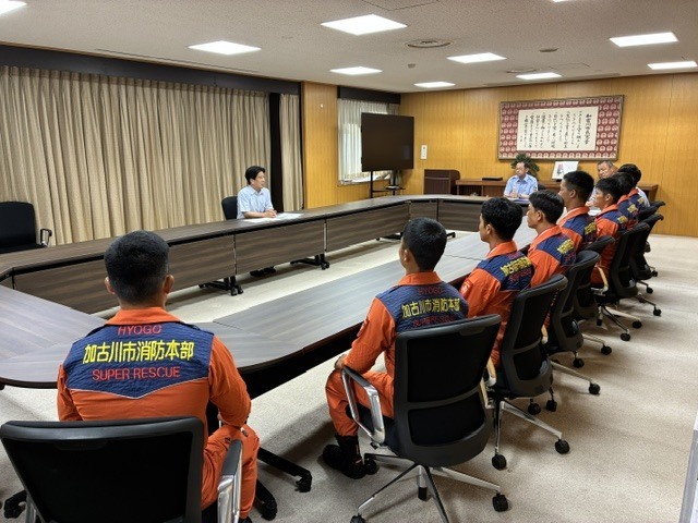 岡田市長から激励の言葉