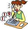 119番通報のイラスト