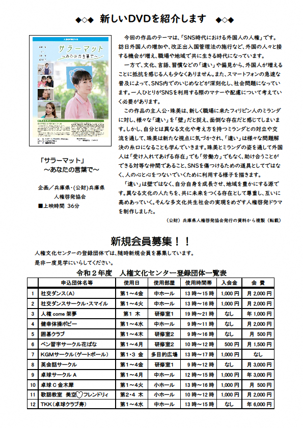 人権文化センターだより26号2ページ目