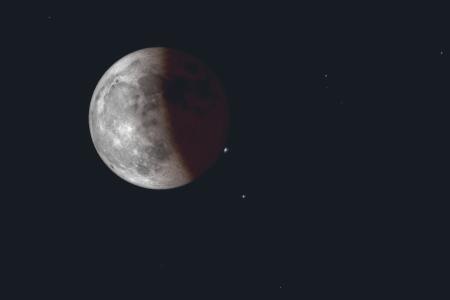 天王星食の出現(21時21分)