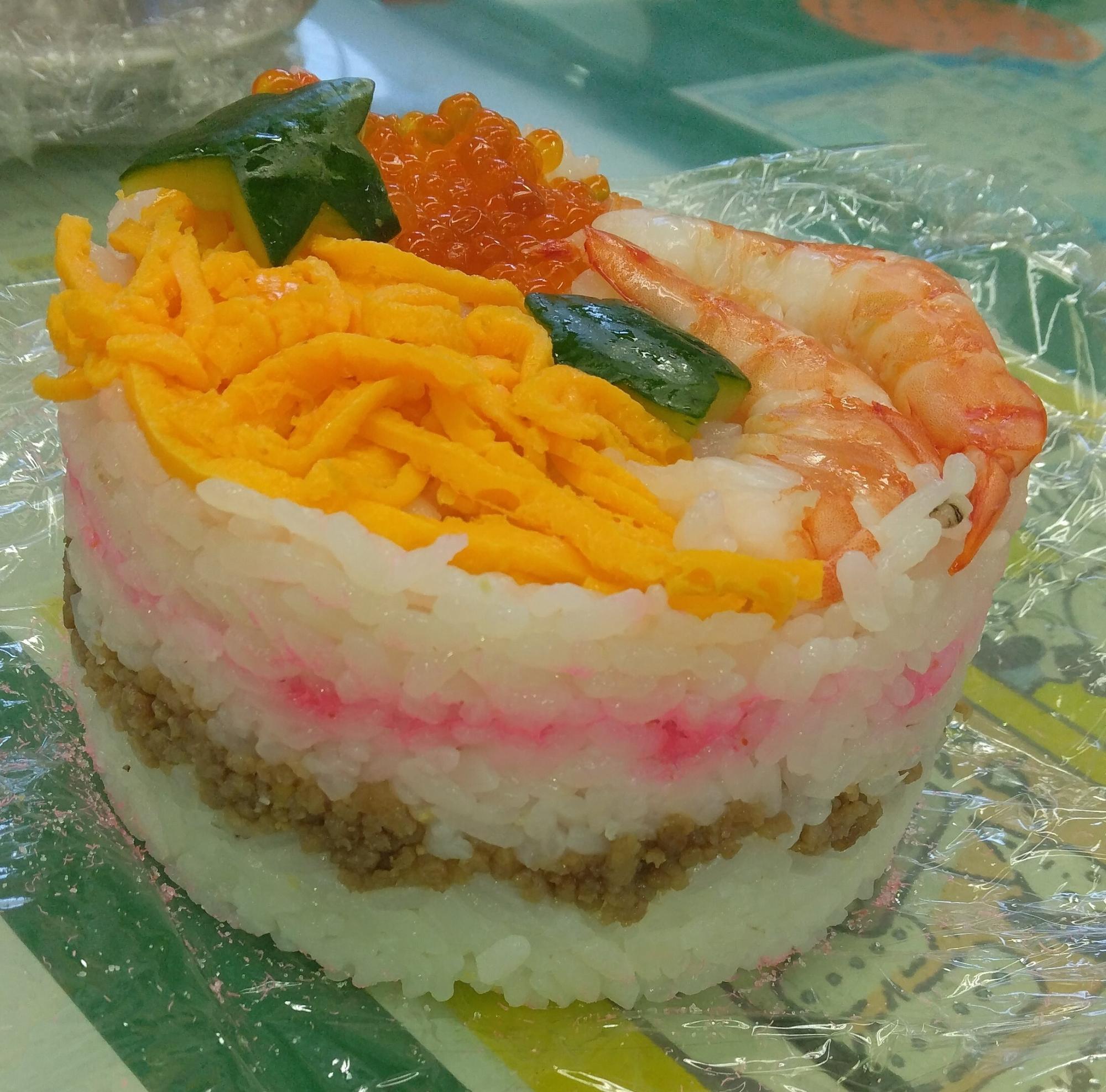 ケーキ寿司写真
