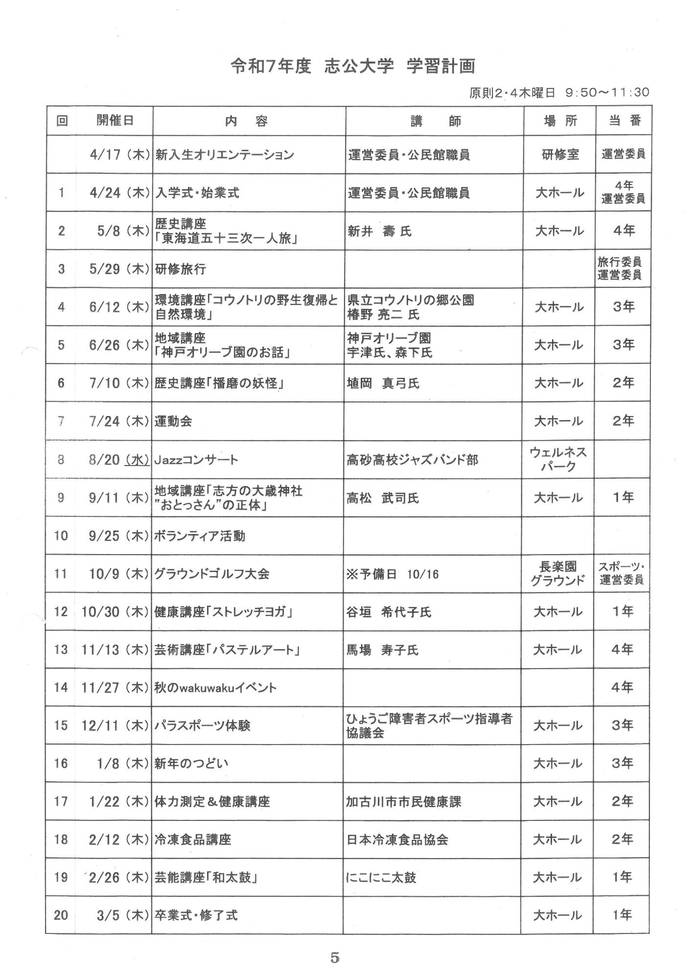 志公大年間計画