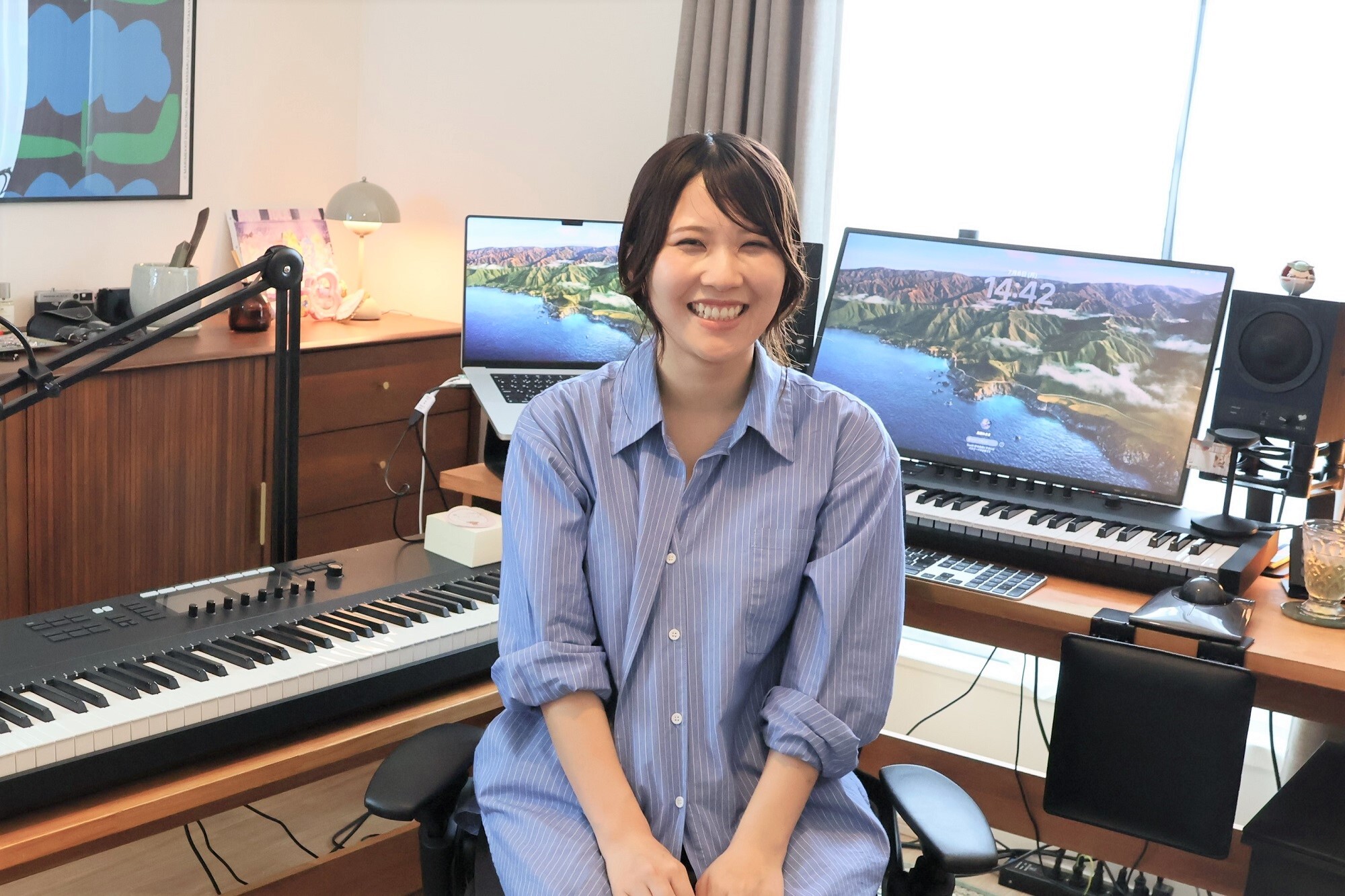 普段の作業場所で写る馬瀬さん