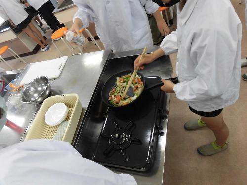 調理実習の写真
