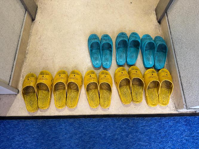 女子トイレのスリッパの写真