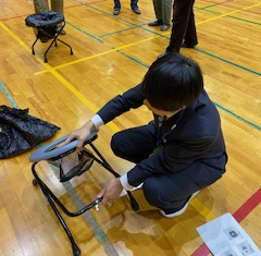 簡易トイレ設営