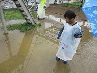 水の色が違うよ