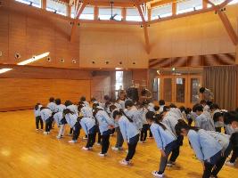 礼をしているところ