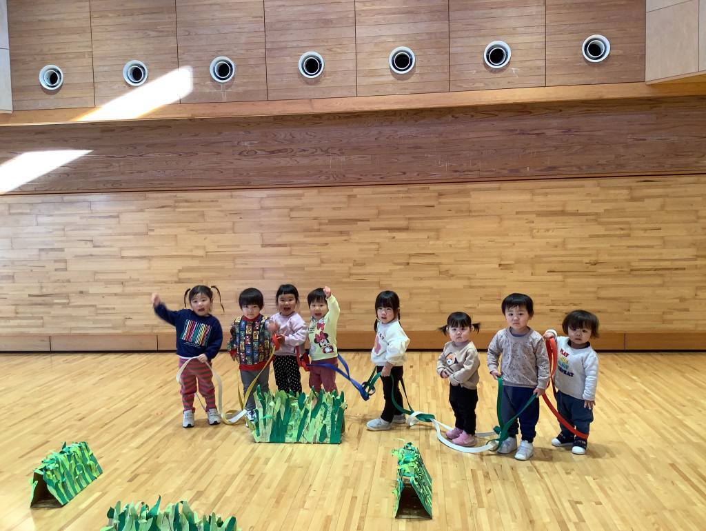 つぼみ組劇をしているところ