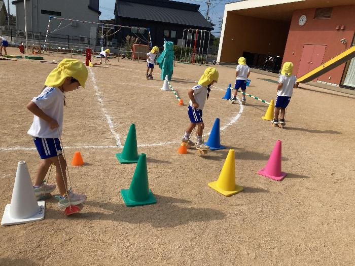 4歳児ぱかぽこ障害物コース