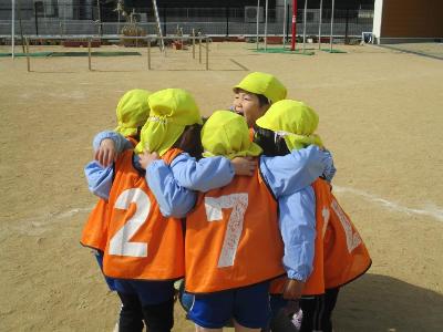 サッカー教室4歳児円陣
