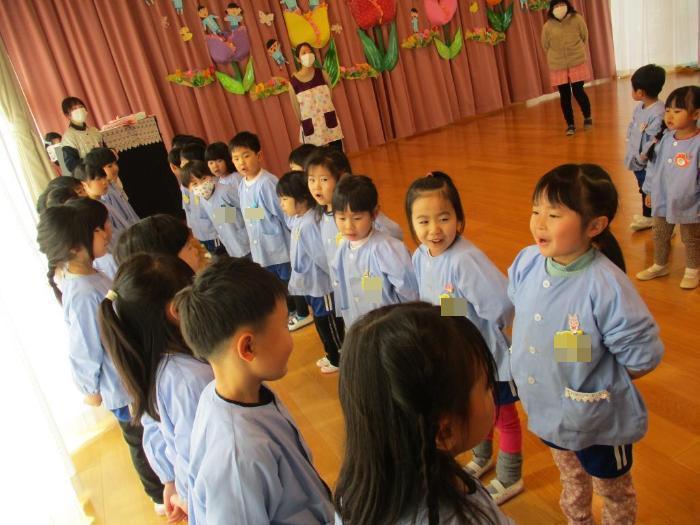 お別れ会4歳からのメッセージの様子
