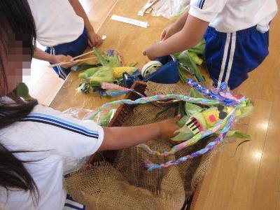 七夕会準備野菜のお供え