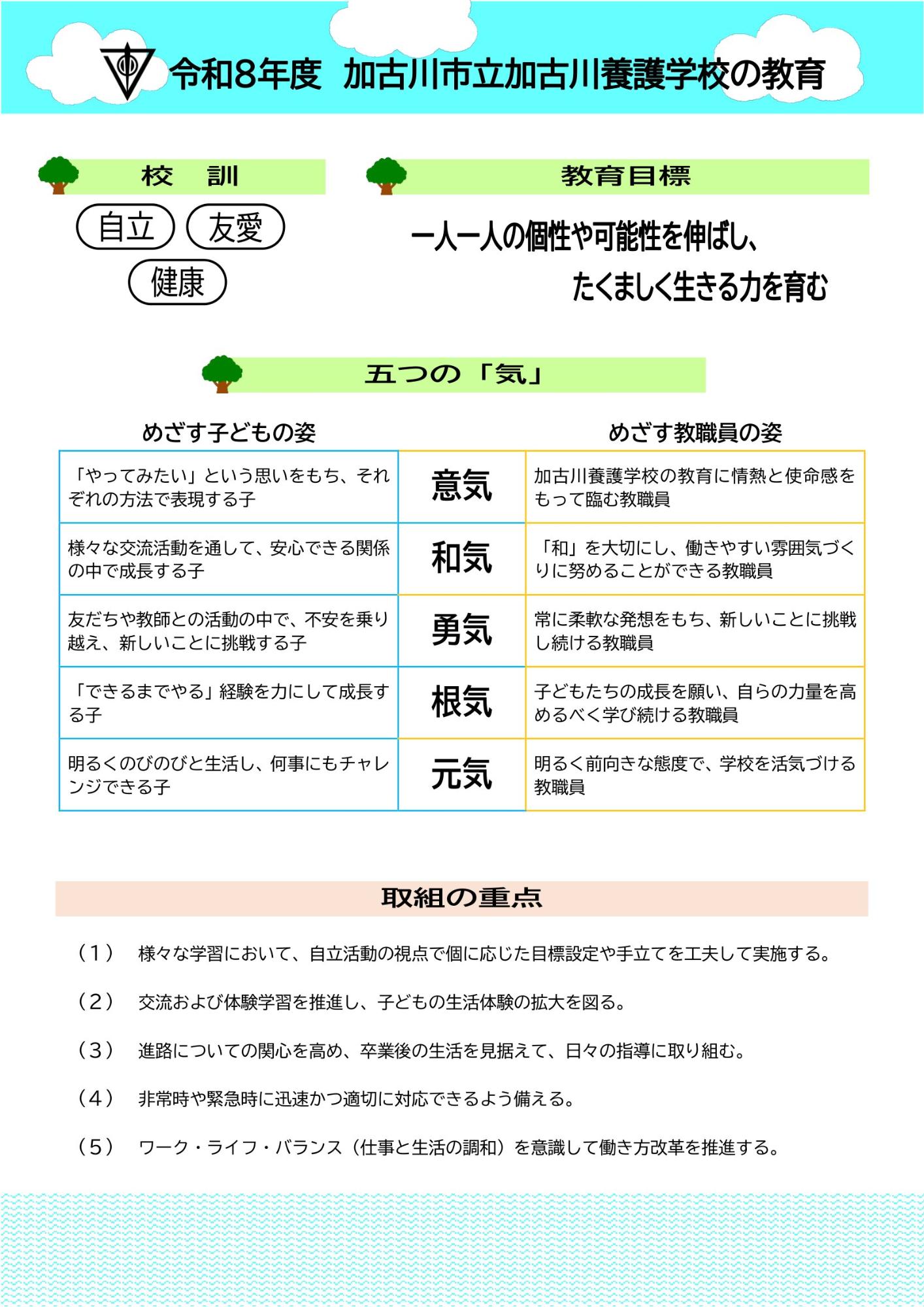 令和8年度学校経営方針