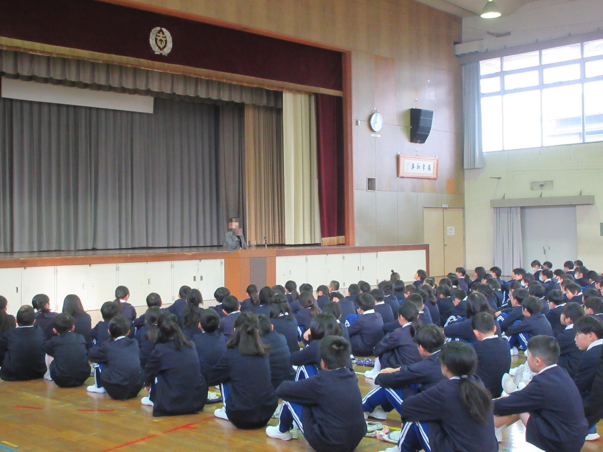 3学期始業式の様子