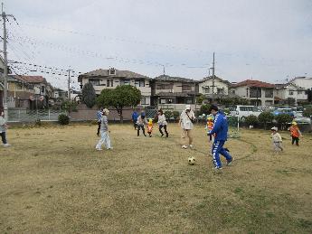 年中と親子サッカー