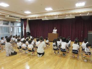 2学期始業式に参加している様子