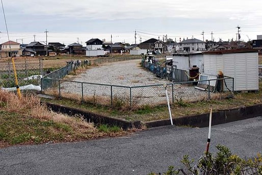 尾上飛行場への引き込み用地跡