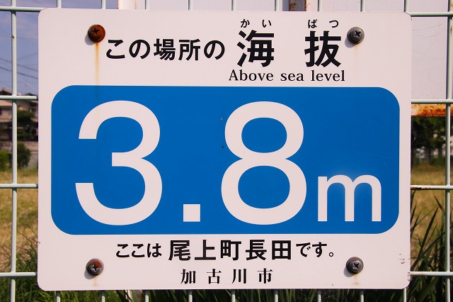 海抜3.8m