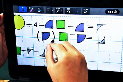 算数の授業で使っているようす