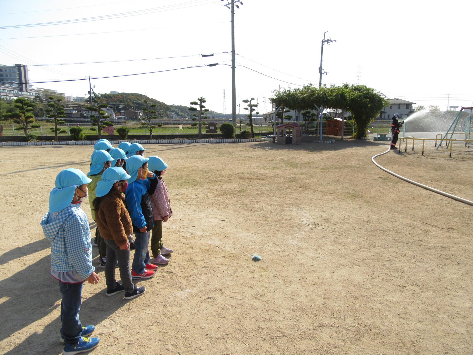 放水見学