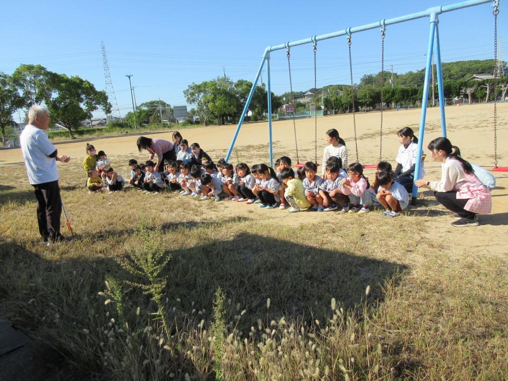 避難訓練（不審者）　園長先生のお話