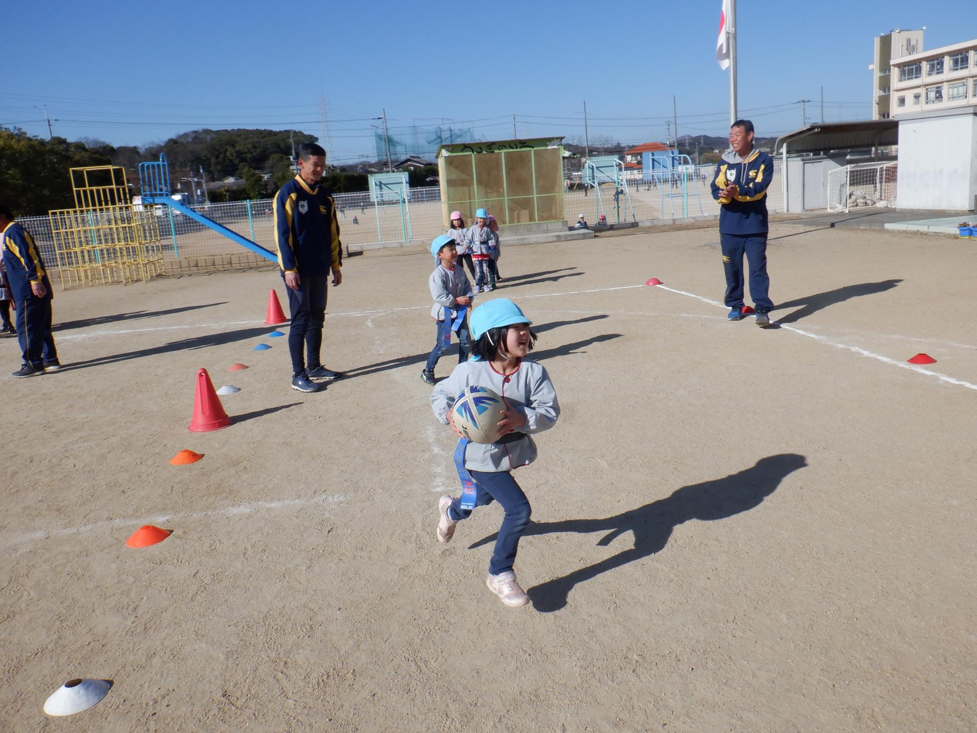 ラグビー教室練習