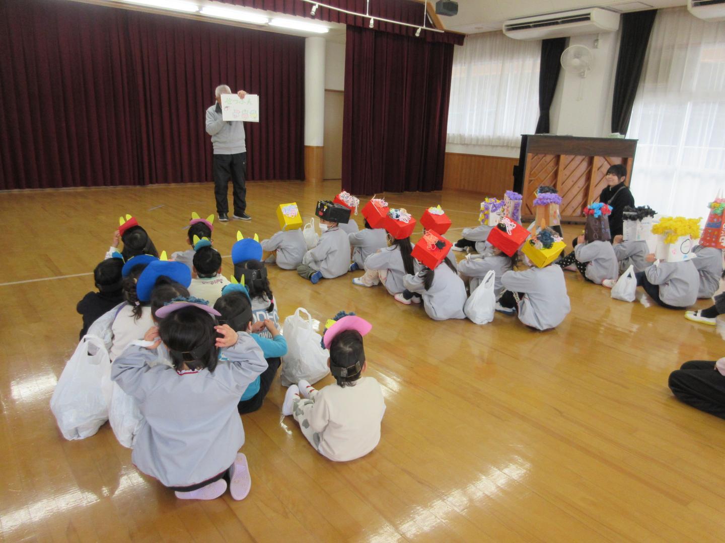 節分豆まき　園長先生のお話