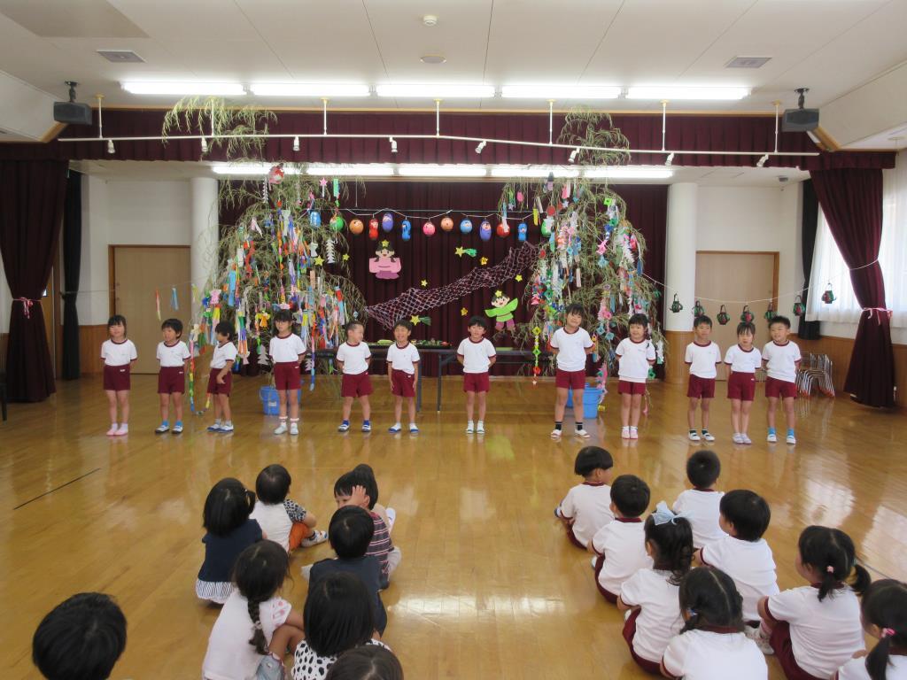 七夕まつり会　5歳児の歌