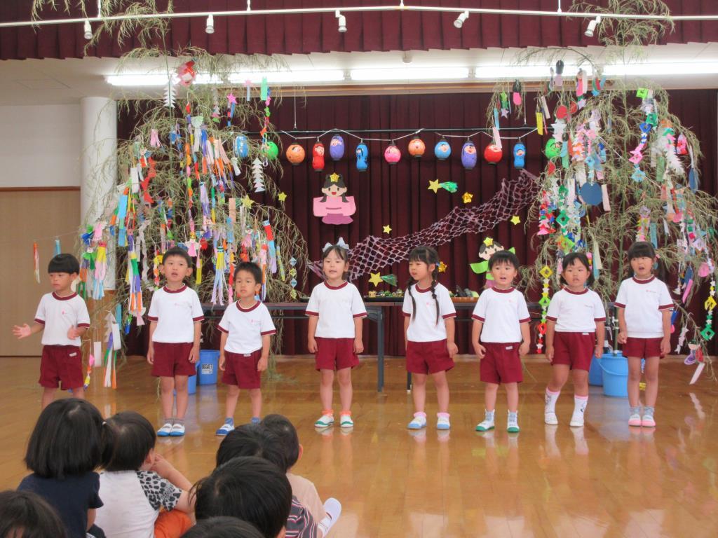七夕まつり会　4歳児の歌