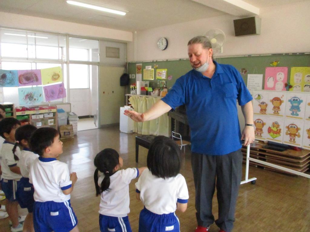 英語の先生とタッチ